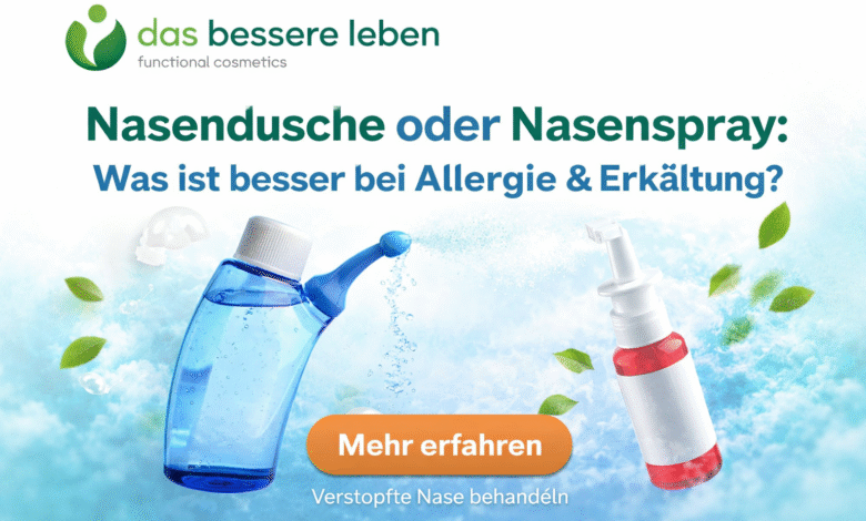 Nasendusche oder Nasenspray`